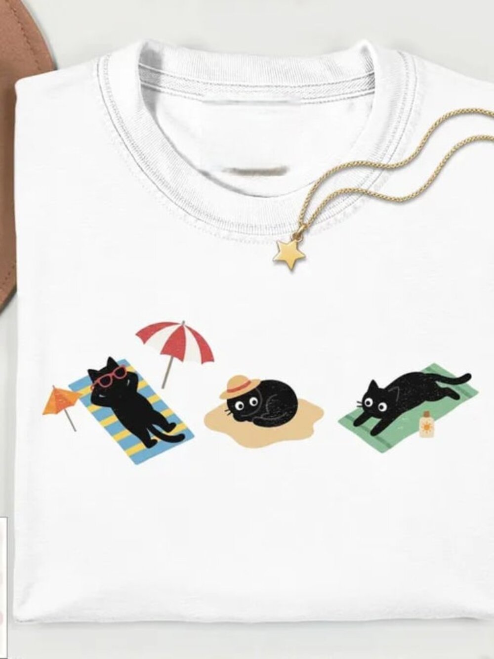 Funny Cat Shirt, Beach Lover Gift, Cute Summer Tee